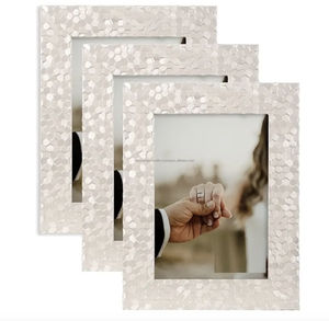 Marco de fotos de decoración de pared con incrustaciones de nácar, marco de fotos de mesa hecho a mano para decoración de la habitación del hogar - Product Image 6