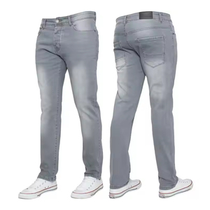 Pantalones Vaqueros de Mezclilla para Hombre, Corte Slim, Microelásticos, Transpirables, Color Negro, Cintura Media, Estilo Recto, Verano, Personalizados, de la Mejor Calidad - Product Image 2