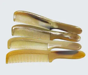 Natural Horn Hair Comb Random Color Massage Beard Multi Purpose Combs Different Size Factory Price for Hair Style Saloon