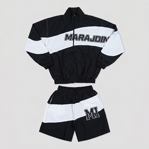Conjunto Corto de Chaqueta Cortavientos Personalizada para Hombre, Estilo Urbano, Transpirable, de Nailon, Servicios OEM, Precio Razonable, Superventas - Product Image 2