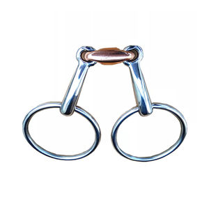 Bocados de equitación de acero inoxidable de alta calidad, nuevos, con boca de baja curvatura y anillos sueltos para caballo, servicio OEM - Product Image 1