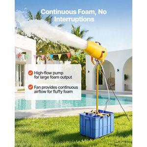 Canon à mousse pour fête, portée de pulvérisation de 16,40 pieds, réservoir d'eau de 74 QT, machine à bulles verticale stable de 9,84 pieds, machine à mousse - Product Image 3