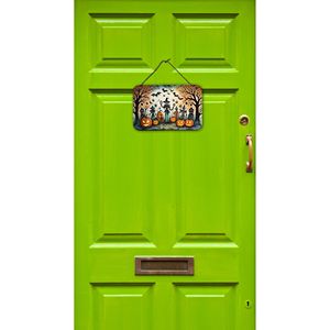 Letrero de Metal de aluminio Multicolor, nuevos esqueletos espeluznantes de Halloween, Papel Picado 8HX12W, impresiones colgantes para puerta de pared para cocina y hogar - Product Image 2