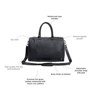 กระเป๋าเดินทางหนังสไตล์เรโทร กระเป๋าถือขนาดใหญ่ ใส่ของได้เยอะ พกพาสะดวก กระเป๋าเดินทางขึ้นเครื่องบินได้ มีช่องใส่พาสปอร์ตด้านนอก ซิปทำมือ - Product Image 2