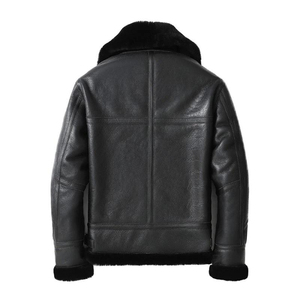 <b>Men's</b> Brown Cow Skin Leather Bomber <b>Flying</b> Aviator <b>Jacket</b> Turn-down Collar Vintage Flight Winter Lightweight Eco-Friendly - Product Image 6