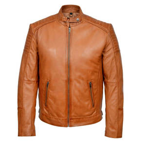 Chaqueta de cuero de alta calidad para hombre, a la moda, cómoda, de manga larga y personalizable. - Product Image 2