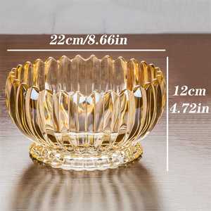 Tazón Redondo de Cristal Transparente de Alta Calidad y Lujo, de 3 mm de Grosor, para Frutas y Aperitivos, para Decoración del Hogar, Hotel o Bodas, Color Gris - Product Image 4