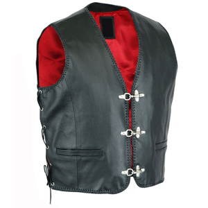 Gilet de moto en cuir OEM personnalisé, veste de moto authentique pour hommes, pour clubs, marques et détaillants - Product Image 3