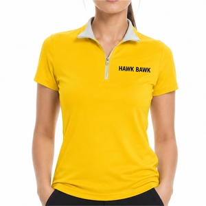 Camiseta polo con cremallera para mujer, calidad premium, tela suave y cómoda, diseño de manga corta, cierre frontal con media cremallera, camiseta polo clásica - Product Image 1