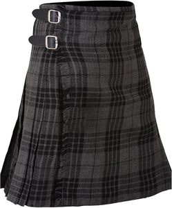 Kilt écossais gris en laine acrylique TRE, 5 yards, 13 oz, pour hommes |   Accessoire musical - Product Image 3