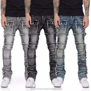 กางเกงยีนส์ทรงตรงสไตล์ฮิปฮอปสำหรับผู้ชายรุ่นใหม่ปี 2025 ดีไซน์สตรีทแฟชั่น หลายกระเป๋า ทรงสลิมฟิต ระบายอากาศได้ดี เหมาะสำหรับงานปาร์ตี้ - Product Image 6