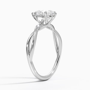BOJ <b>Ring</b> 014 Pear Cut 925 <b>Silver</b> Ayla Twist <b>Solitaire</b> <b>Ring</b> Engagement <b>Ring</b> GRA Certified 2ct D Color VVS1 Moissanite <b>Ring</b> - Product Image 2