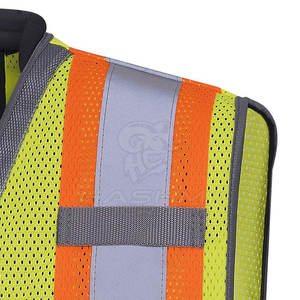 Chaleco de seguridad ligero y transpirable con múltiples bolsillos para trabajo industrial, almacén y control de tráfico - Product Image 5