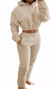 Ensemble de survêtement tendance pour femme : sweat-shirt court et pantalon de jogging – Commande en gros - Product Image 3