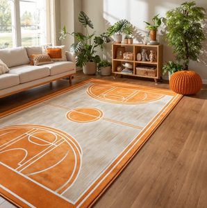 Alfombra de Lana/Seda Hecha a Mano con Diseño Abstracto, Color Amarillo Vibrante, Ecológica, Antideslizante, Moderna, de Pelo Plano, 12 mm de Grosor - Product Image 2