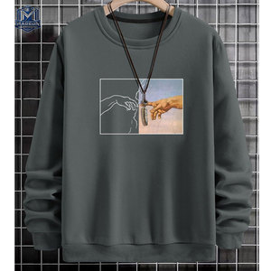 Sudadera Personalizada de Algodón Mezclado con Cuello Redondo, Sudadera de Algodón Moderna para Hombre - Product Image 2
