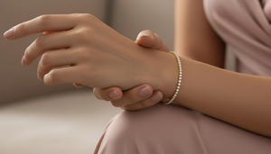 Bracelet rond mi-chemin flexible pour femme en or jaune 14K et diamants naturels avec 33 diamants plaqués rhodium | 2.00Ctw Luxury - Product Image 5