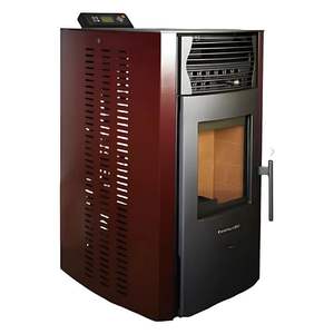 Poêle à granulés de bois automatique d'intérieur en gros avec foyer sans fumée et haute efficacité - Product Image 1