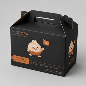 Boîte en carton personnalisée avec poignée pour emballage alimentaire, boîte à emporter pour repas, idéale pour les burgers et poulet frit - Product Image 6