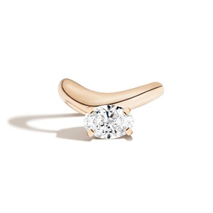 14K Solid Gold Luxury Pear Cut Diamond Cloud Offset <b>Ring</b> for Engagement <b>Wedding</b> & Anniversary Gift - Product Image 2