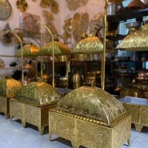 Luxury Gold Plated Chafing Dish with Lid Stainless Steel <b>Buffet</b> Food Warmer Hotel Catering <b>Server</b> Decorative Serving Set - Product Image 4