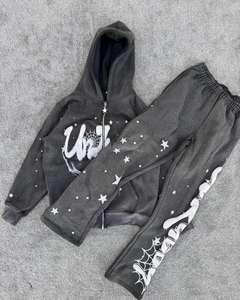 Vêtements streetwear personnalisés pour hommes, ensemble sweat-shirt et pantalon de jogging en coton, prix usine OEM - Product Image 2