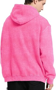 Vente en gros : Sweat à capuche pull-over d'hiver, 100% Coton, respirant, grammage lourd, style vintage, coupe oversize, délavé à l'acide, personnalisable, streetwear - Product Image 5