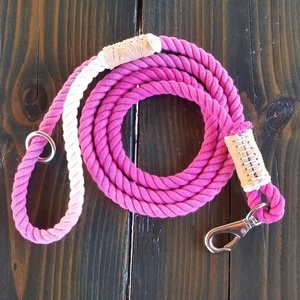 Handmade 2023 Luxury Solid Dog Leash Set 5ft Cotton <b>Rope</b> with Brass Hook Strong Pet Harness Slip Lead Accessories for Dogs Pets - Product Image 2