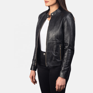 Womens Lambskin <b>Leather</b> <b>Jacket</b> Ladies <b>Long</b> Coat Luxury Winter Warm Outerwear Factory Wholesale Supplier Custom Logo - Product Image 5
