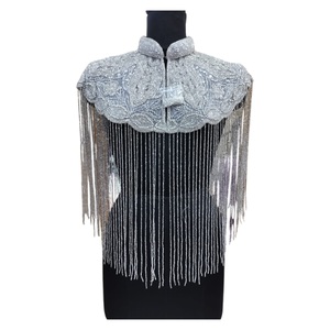 2026 Beaded <b>Sequins</b> Cape 100% Cotton Fabric Best Price From India - Product Image 1