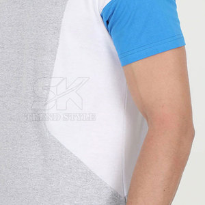 Camiseta de hombre al por mayor con logo personalizado impreso, 100% algodón, cuello redondo, corte holgado, servicio OEM personalizado, camiseta de color sólido para hombre - Product Image 5