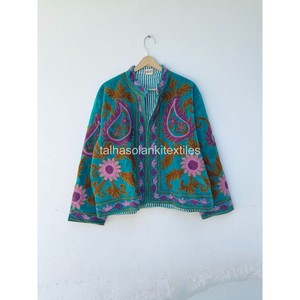 Wholsale Suzani <b>Velvet</b> <b>Jacket</b> Handmade Floral Embroidery <b>Jacket</b> Boho Hippie <b>Jacket</b> Inside Cotton Iining <b>Jacket</b> Winter <b>Jacket</b> - Product Image 1