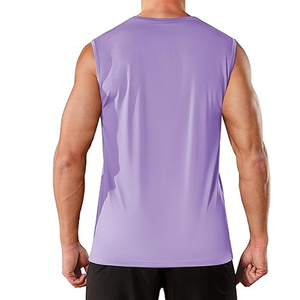Débardeurs de sport amples et personnalisables pour hommes, en polyester, avec logo sur mesure, pour l'entraînement – Vente en gros - Product Image 2
