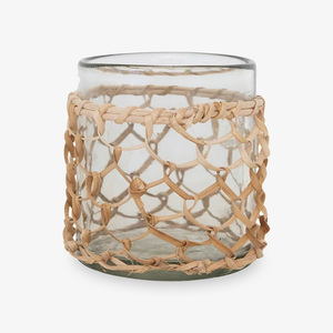 Porte-verres en rotin tressé à la main, jolies housses de verre naturelles, manchons porte-boissons, accessoires de bar - Product Image 4