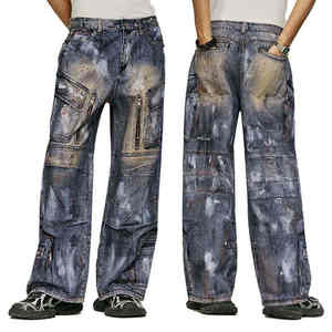 Jeans Anchos de Mezclilla Gruesa para Mujer, Tela de Algodón Suave y Gruesa, Corte Relajado, Cómodos, Estilo Casual Urbano, OEM - Product Image 4