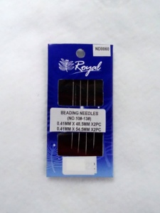 ND0060 <b>Beading</b> <b>Needles</b> |Royal <b>Beading</b> <b>Needles</b> No.10-13 Steel 0.41mm X48.5mm X2pc X54.5mm X2pc Hand Sewing <b>Needle</b> - Product Image 2