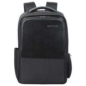 Custom Durable Modern Anti-Theft <b>Laptop</b> <b>Backpack</b> Zipper Geometric USB Charging Port Waterproof Nylon Lining Large Office - Product Image 2