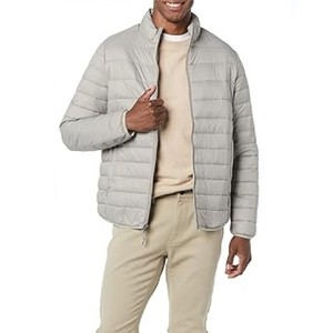Hot Sale Men's <b>Packable</b> Lightweight Water-Resistant Puffer <b>Jacket</b> Solid Zip up Outerwear Winter <b>Jacket</b> for Men - Product Image 5
