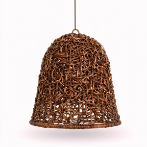 Lámpara Colgante Orgánica de Fibra de Plátano Estilo Boho, Lámpara Colgante de Cesta Tejida Natural, Lámpara de Techo Rústica de Paja para Hotel o Restaurante - Product Image 1