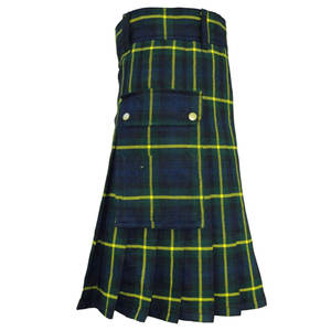 Kilt écossais plissé à carreaux pour homme, en laine, avec contraste de couleurs, idéal pour les mariages traditionnels écossais - Meilleure vente - Product Image 1