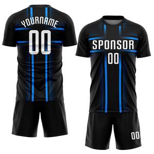 Conjuntos de Uniformes de Fútbol Personalizables de Poliéster para Jóvenes y Adultos, para Entrenamiento y Clubes, con Nombre del Equipo y Logotipo en Varios Colores - Product Image 2