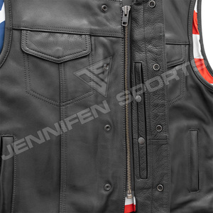 Chaleco de Cuero Transpirable para Motocicleta Personalizado para Hombre, Chaleco de Cuero de la Mejor Calidad para Hombre, Chaleco de Cuero para Carreras de Motociclismo al Aire Libre - Product Image 2