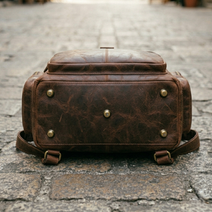 17" Women's Premium Genuine Leather Vintage Style <b>Backpack</b> Multi-Purpose Laptop Travel School Office Business Bag for - Product Image 5