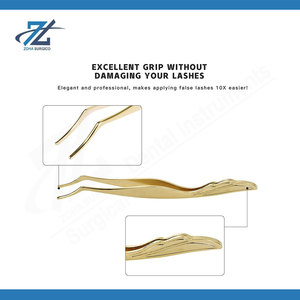 Rose Gold Eyelash <b>Applicator</b> Tweezers Japanese Stainless Steel Anti-Static Precision Lash Extension Tool Custom Private <b>Label</b> - Product Image 6