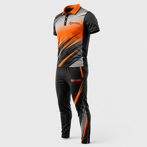 Tenue de cricket pour homme Fly Humble, séchage rapide, couleur dégradée, manches courtes, col boutonné, coupe classique, toutes saisons, OEM - Product Image 2