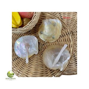 Plateau à bijoux classique en nacre naturelle écologique, plateau de luxe en coquillage jaune naturel, porte-savon artisanal en coquillage - Product Image 5