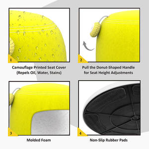 Coussin de siège coloré avec poignée en forme de beignet, tabouret Wobble pour enfants - Product Image 4