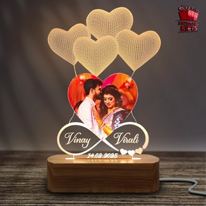Hot Sale Personalized LED Heart Infinity Photo Lamp with HD Digital Photo Frame and Date for Wedding Anniversary - Product Image 5