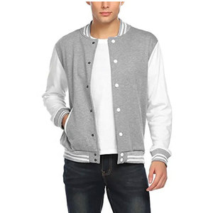 Best Quality Wholesale <b>Men</b> Leather Baseball Varsity Jacket <b>Men</b> Plain Blank Varsity Letterman Jackets - Product Image 6
