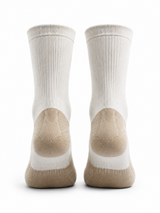 White Crew Woven Eco-Friendly Breathable Anti-Slip Sports <b>Socks</b> Custom Logo <b>Black</b> Stripe Running Basketball Soccer Football - Product Image 3
